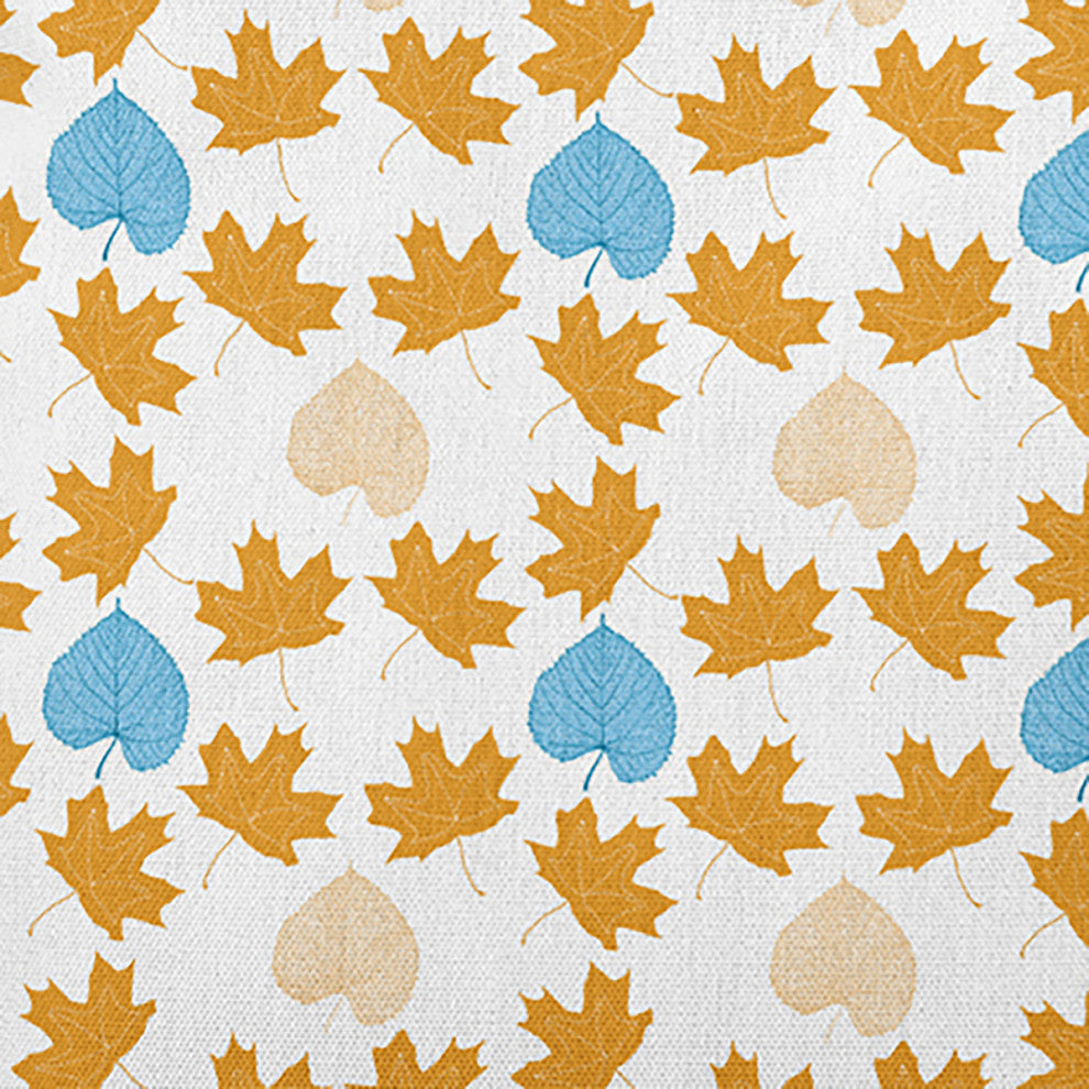 Lots of Leaves Accent Pillow, Golden Mustard, 14"x20"