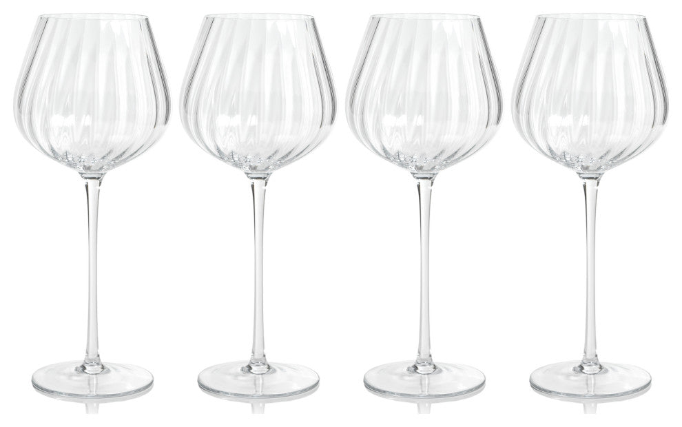 Malden Optic Red Wine Glasses, Set of 4, Clear