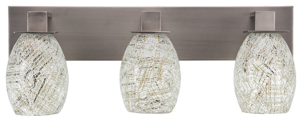 Apollo 3-Light Bath Bar, Graphite/Natural Fusion