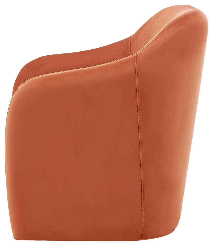 Zella Fabric Accent Arm Chair, Alamo Terracotta