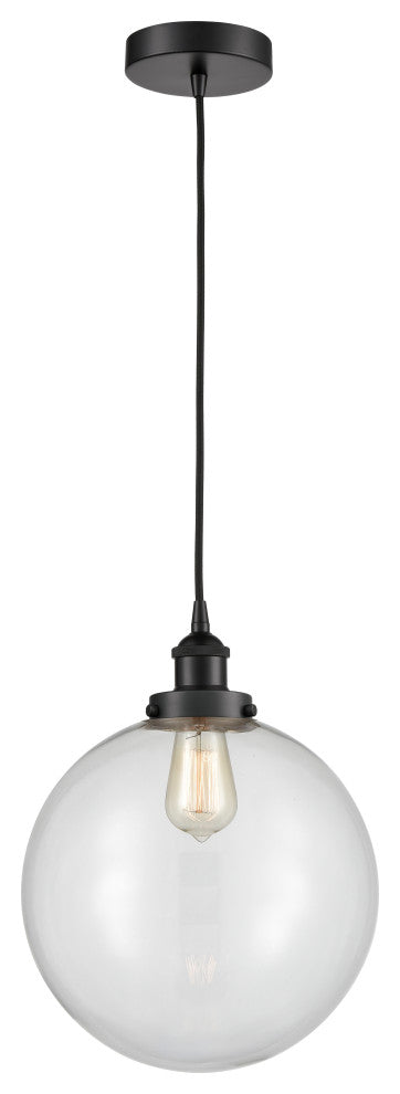 Innovations 616-1PH-BK-G202-12-LED 1-Light Mini Pendant, Matte Black