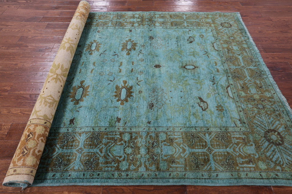 6' 3" X 8' 10" Full Pile Overdyed Hand Knotted Wool Rug - WR1201
