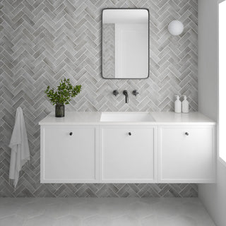 Coco Matte 2" x 5-7/8" Porcelain Floor and Wall Tile, Amb Grey