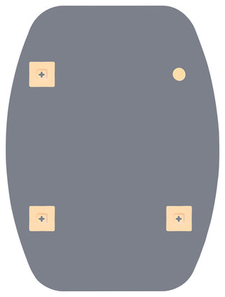 CHLOE's Reflection Verical/Horizontal Hanging Squared-Oval Frameless Wall Mirror