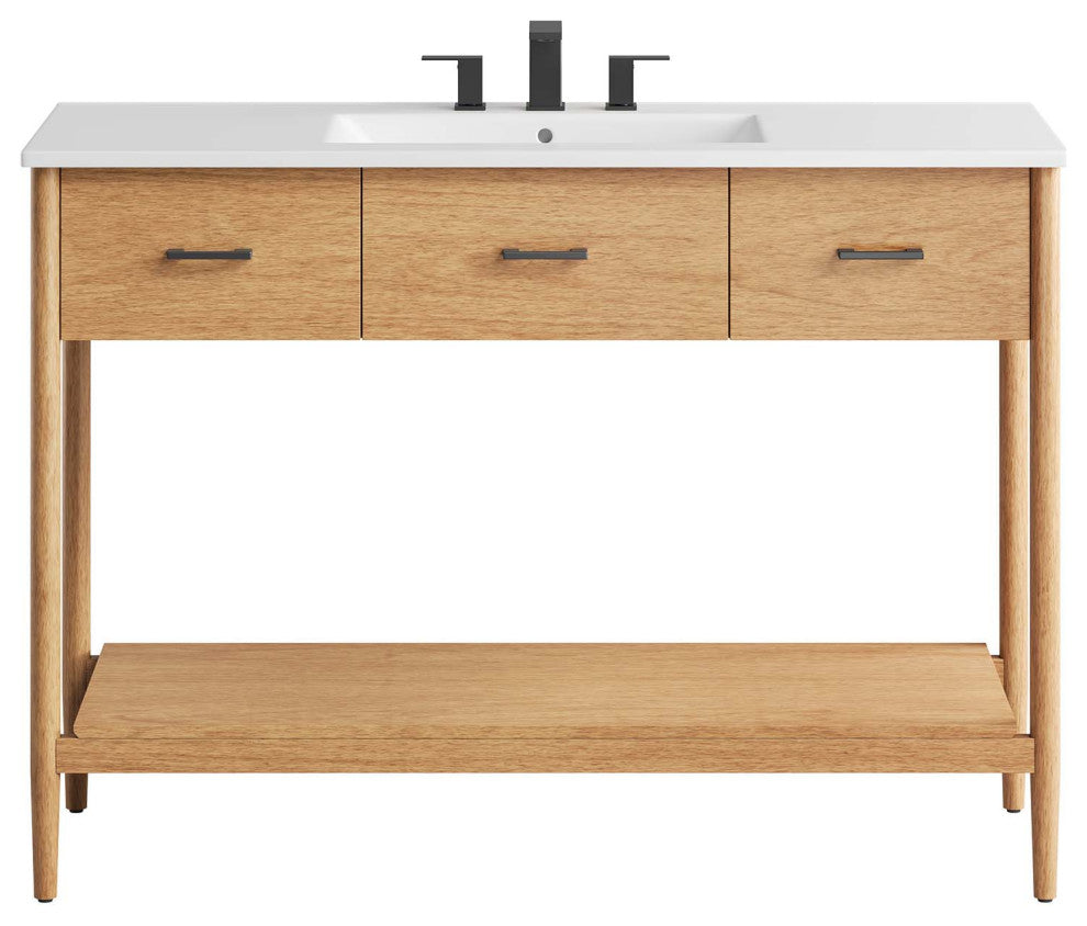 Zaire 48" Single Sink Bathroom Vanity - Natural White
