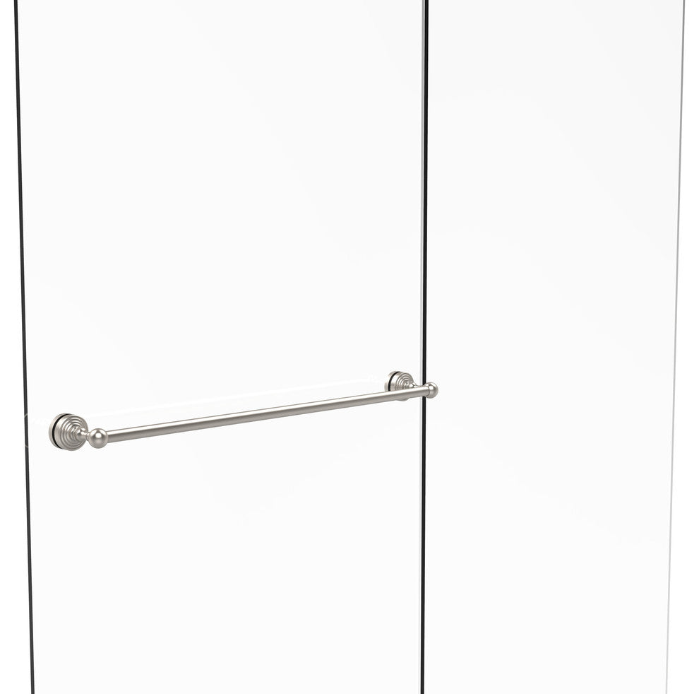 Waverly Place 30" Shower Door Towel Bar, Satin Nickel