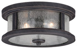 Vaxcel Cumberland 13" Outdoor Flush Mount Rust, Rust Iron