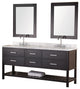 London 72" Double Sink Vanity Set, Espresso