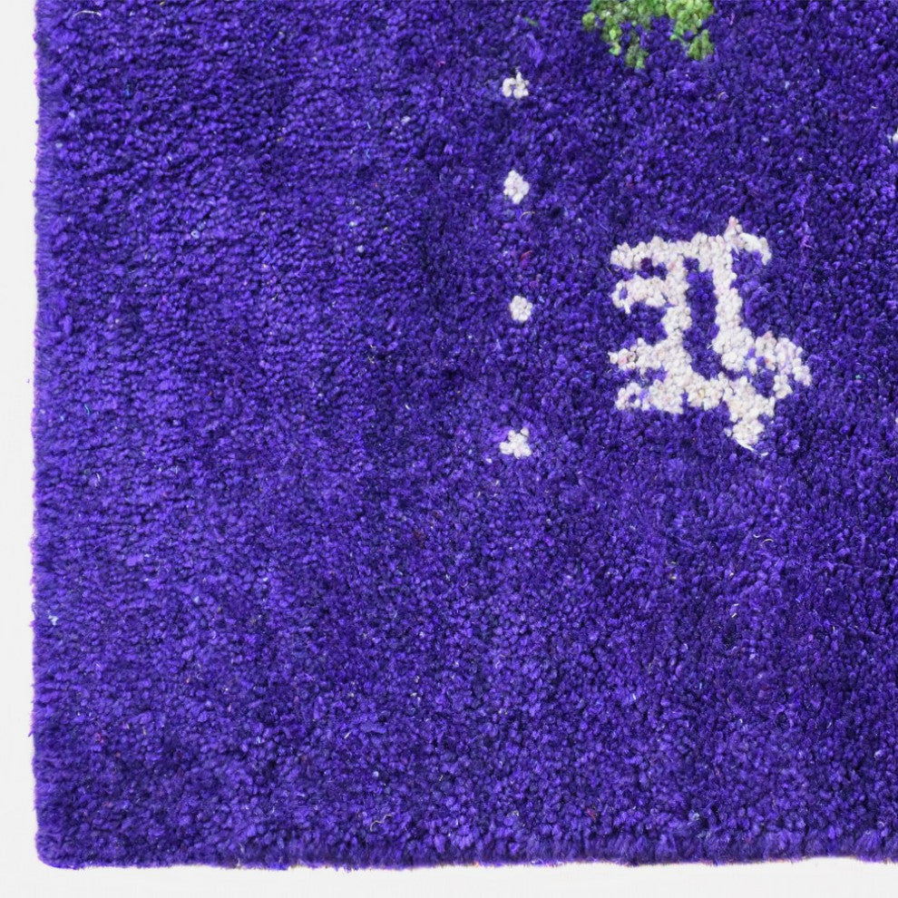 HAND KNOTTED LOOM SILK ECO-FRIENDLY RUGS-8'x10',Rectangle,Purple,Contemporary