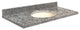 Quartz 25"x19" Vanity Top, Biscuit Bowl, Overture, 4" Centerset