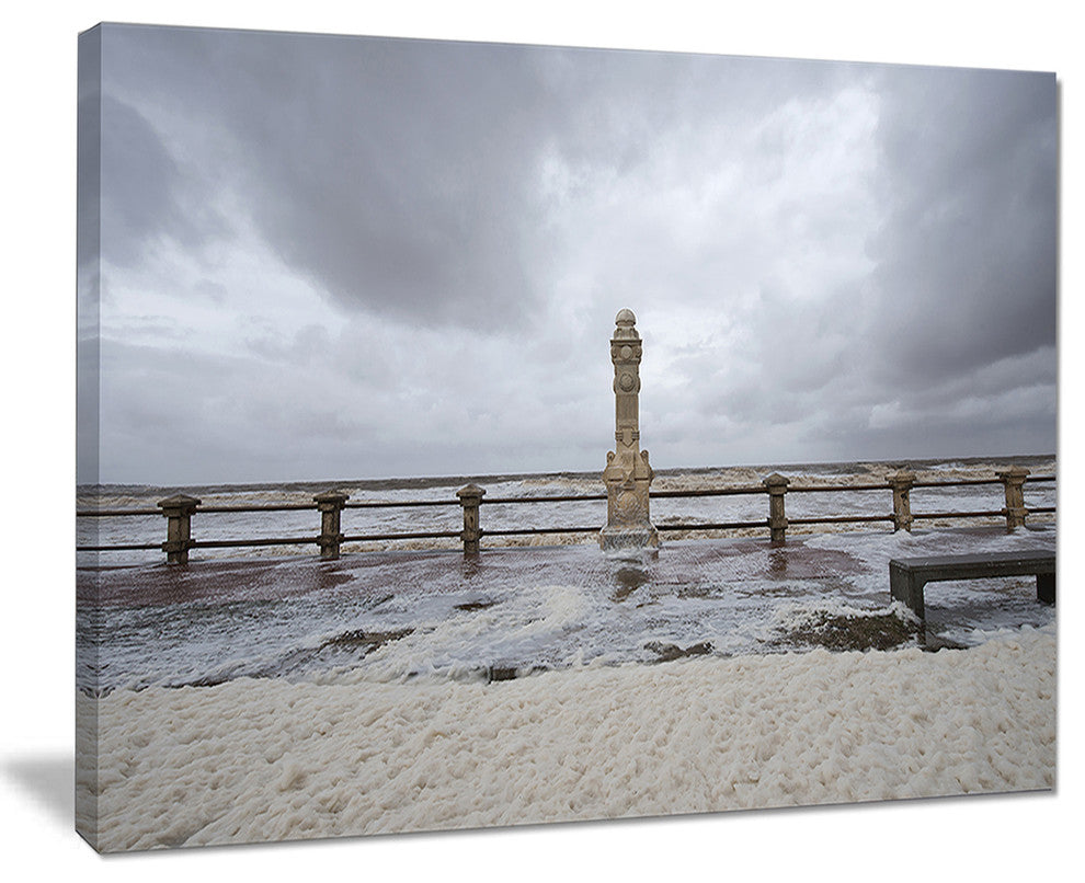 "Spring Storm in Uruguay Panorama" Sea Bridge Wall Art, 40"x30"