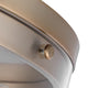 Intersection Large Flush Mount Fixture, Burnished Brass With Clear Glass
