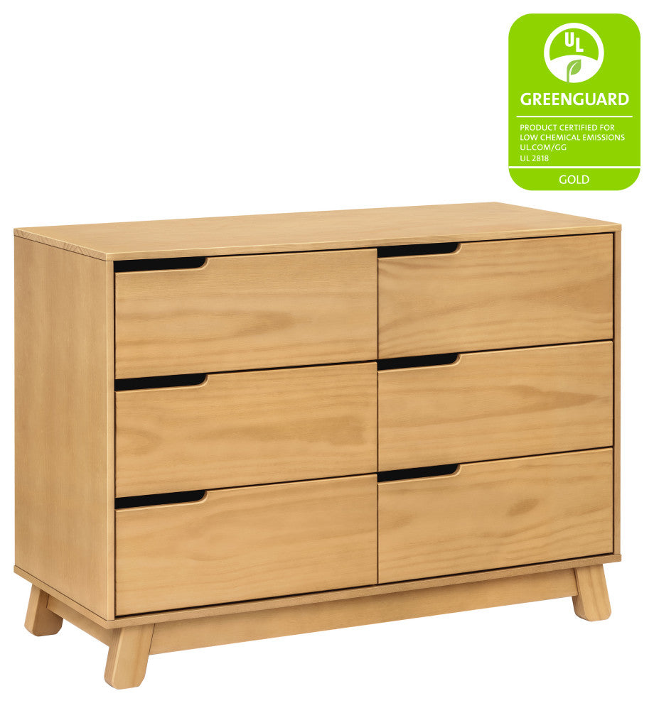 Hudson 6-Drawer Assembled Double Dresser, Honey