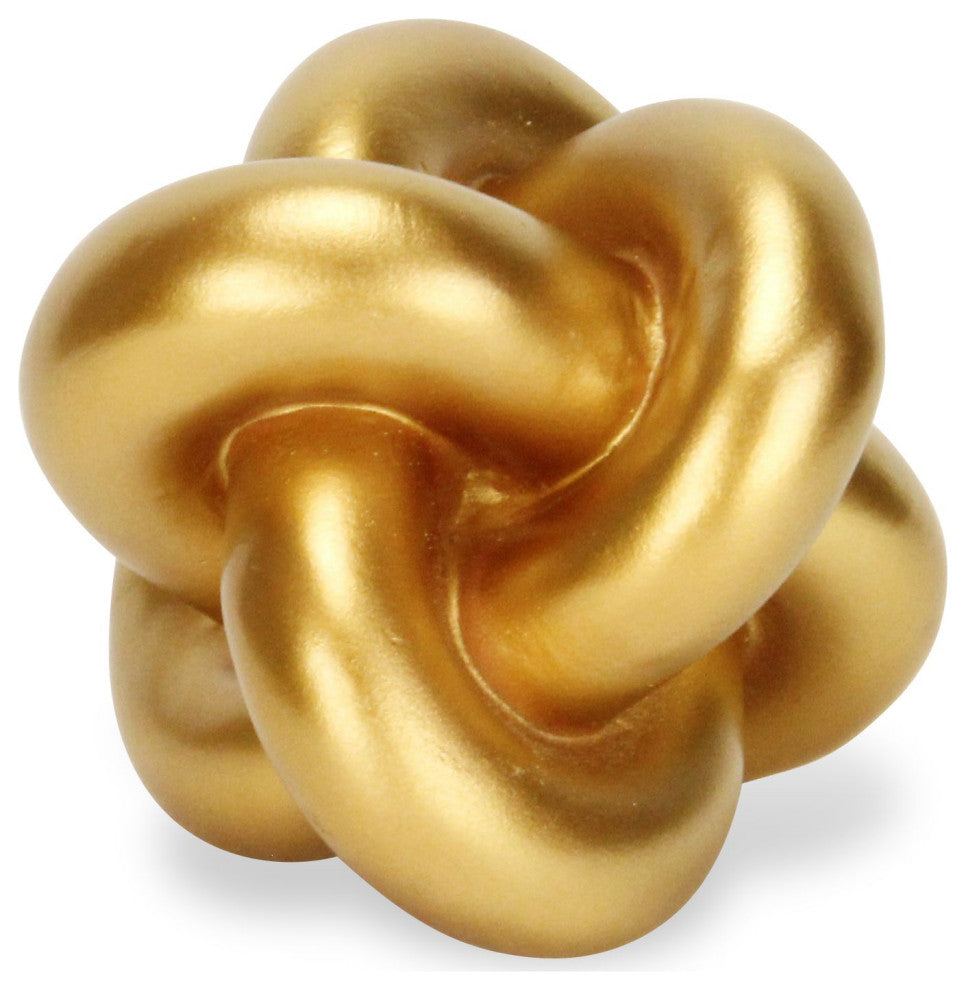 Minyoro Gold Resin Chain Knot Sculpture