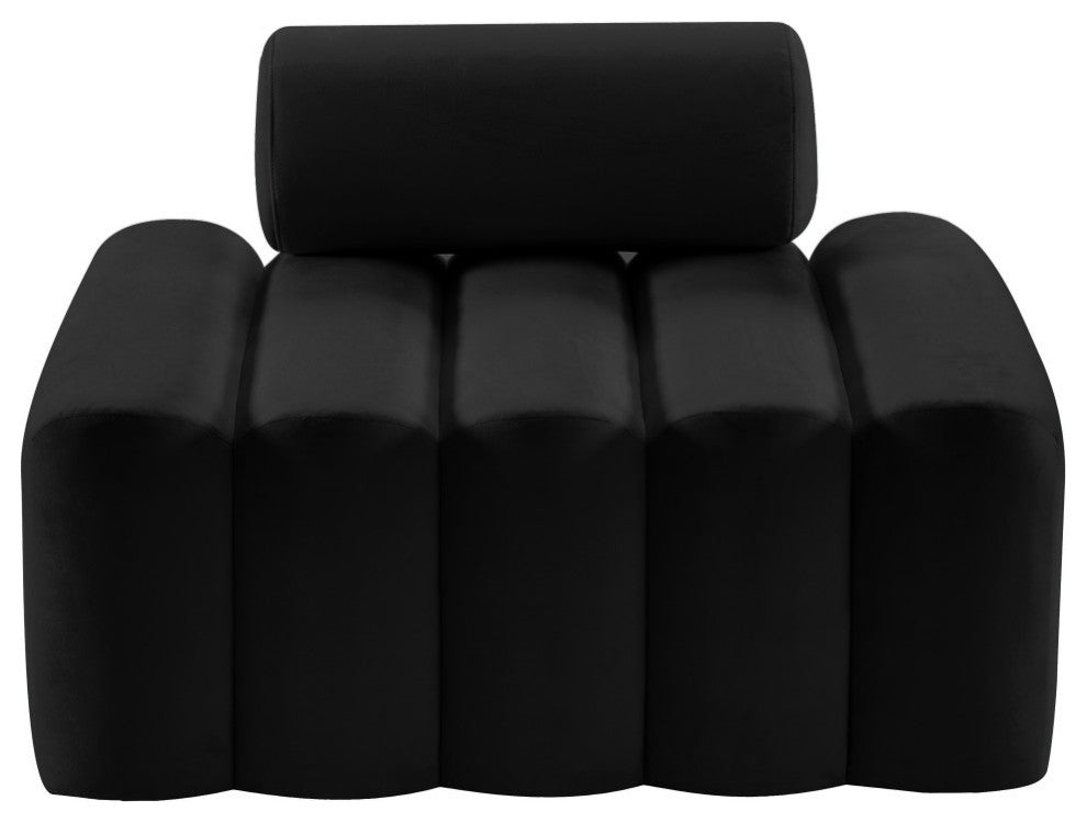 Melody Velvet Upholstered Chair, Black, Chair