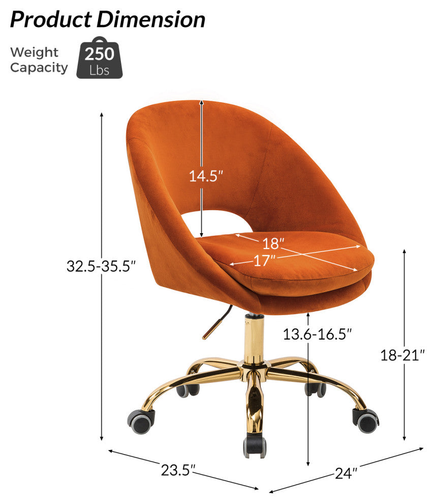 Savas Task Chair, Orange