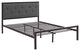 Lottie Queen Fabric Bed, Brown Gray