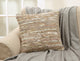 Cotton And Leather Blend Accent Pillow With Chindi Design And Down Filling