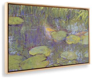 "Game of Shadows" - A Reflective Pond's Serene Art Canvas