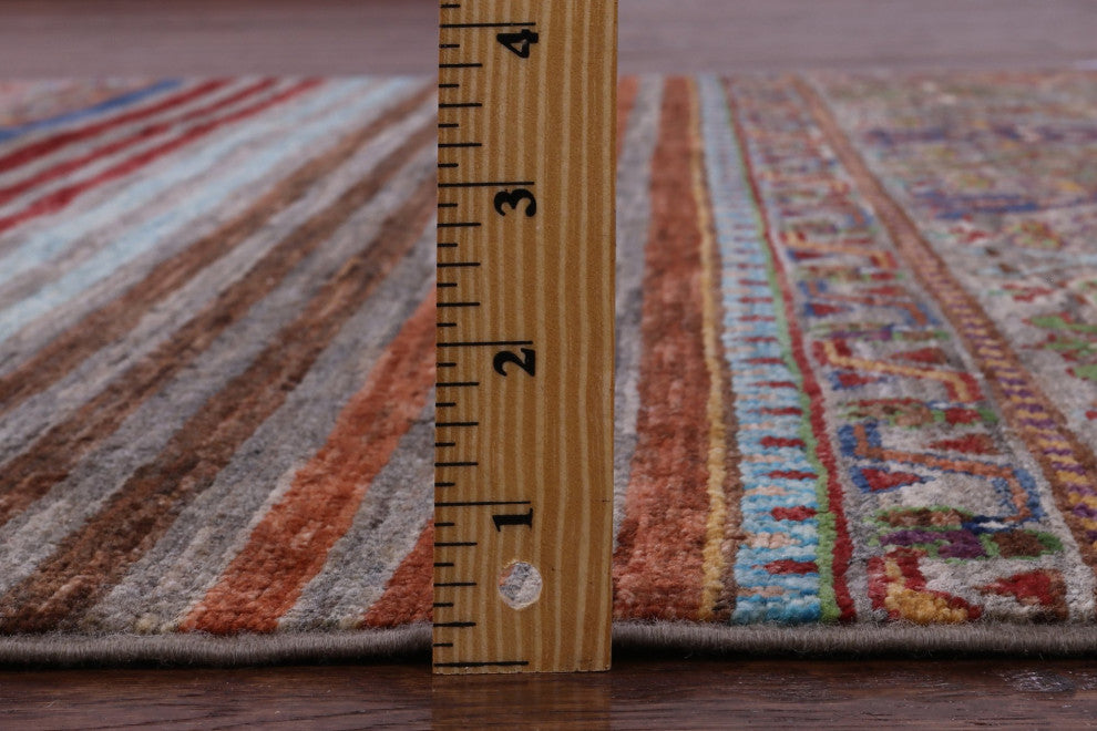 5' 0" X 6' 11" Super Kazak Khorjin Handmade Wool Rug - Q12318