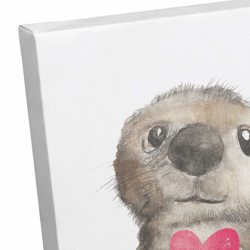 Otter Love 8x10 Canvas Wall Art