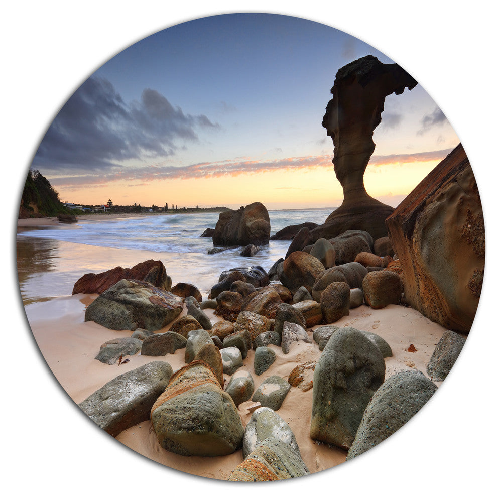 Noraville Central Coast Australia, Seashore Disc Metal Artwork, 36"