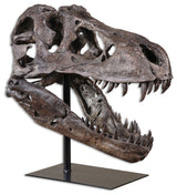 Tyrannosaurus Rex Head Sculpture, Dinosaur Decor