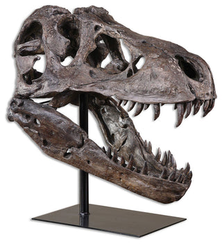 Tyrannosaurus Rex Head Sculpture, Dinosaur Decor