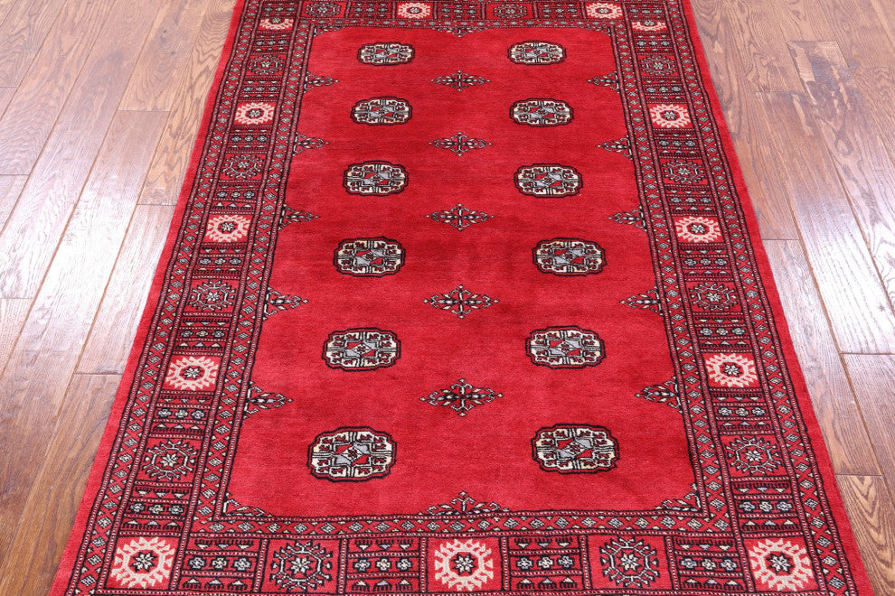 Silky Bokhara Hand-Knotted Rug 4' 1" X 6' 2" - Q13797