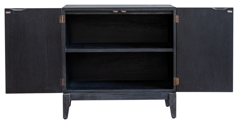 Covey Cabinet 2 Doors, Brushstroke Black