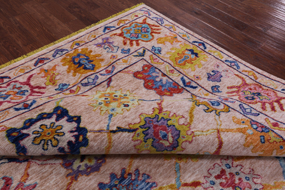 Hand Knotted Turkish Oushak Wool Rug 8' 11" X 11' 5" - Q14824