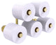 Dottingham 5 Roll Reserve Roll Toilet Paper Holder, Satin Brass