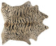 HomeRoots 72" x 84" Tiger Black on Natural Cowhide Rug