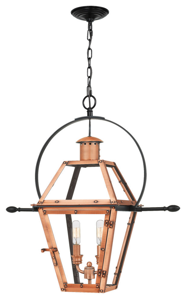 Rue De Royal 2-Light Outdoor Lantern, Aged Copper