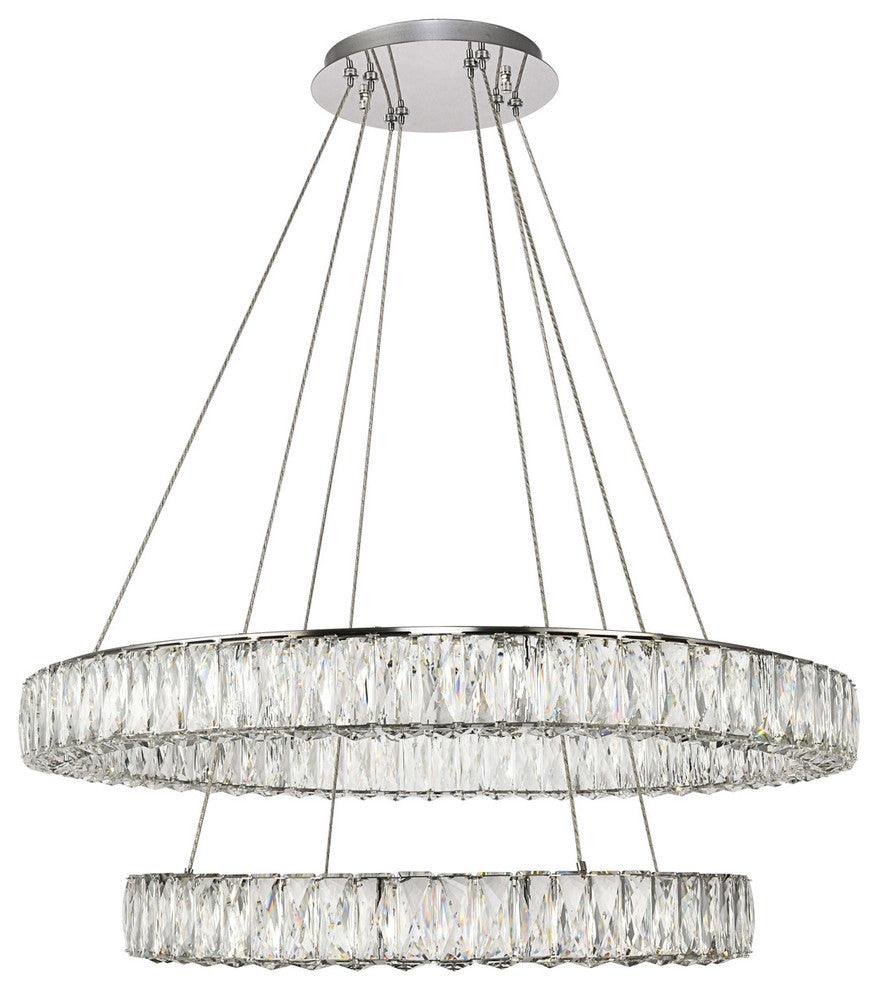 Monroe Integrated LED Chip Light Chrome Chandelier