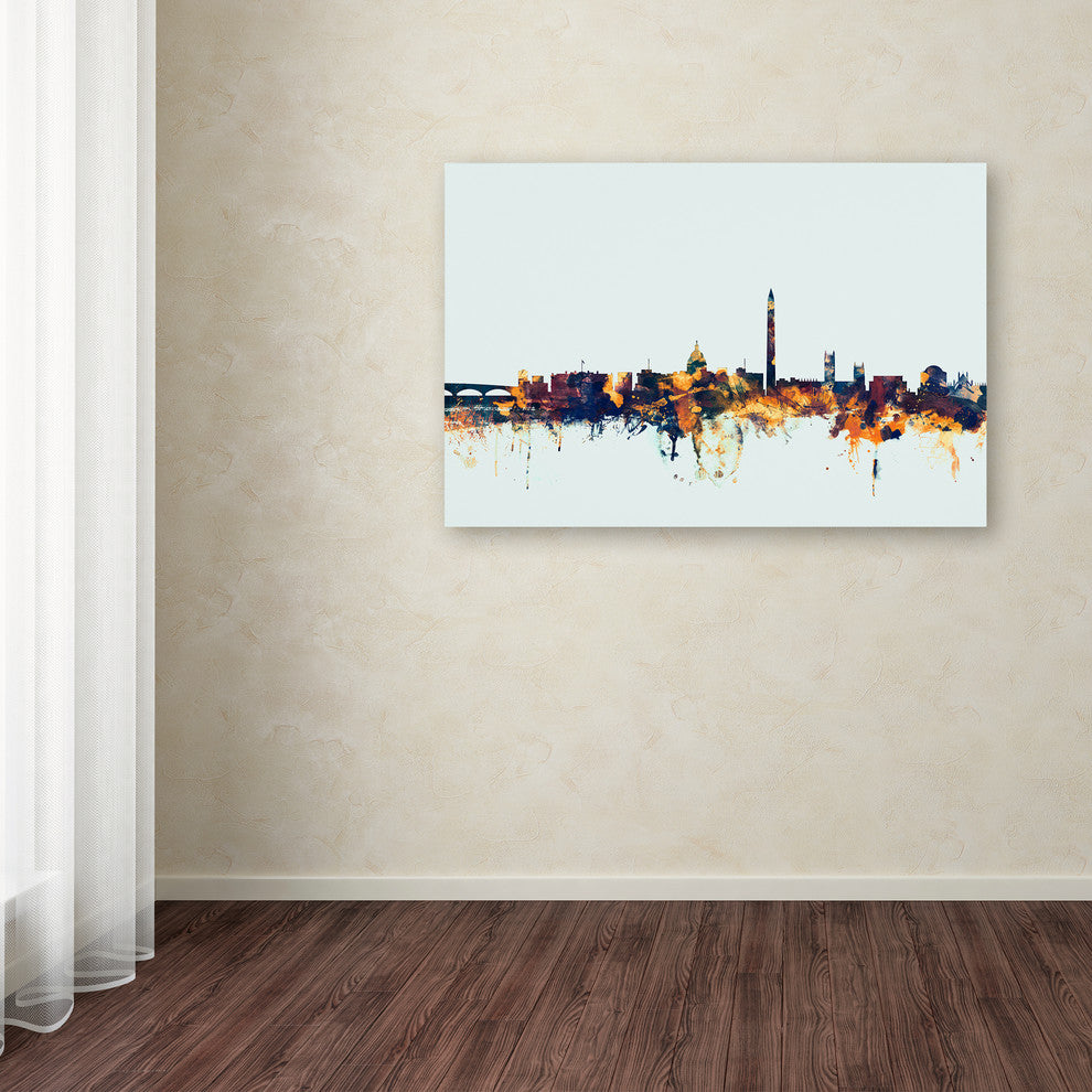 Michael Tompsett 'Washington DC Skyline Blue' Canvas Art, 22x32