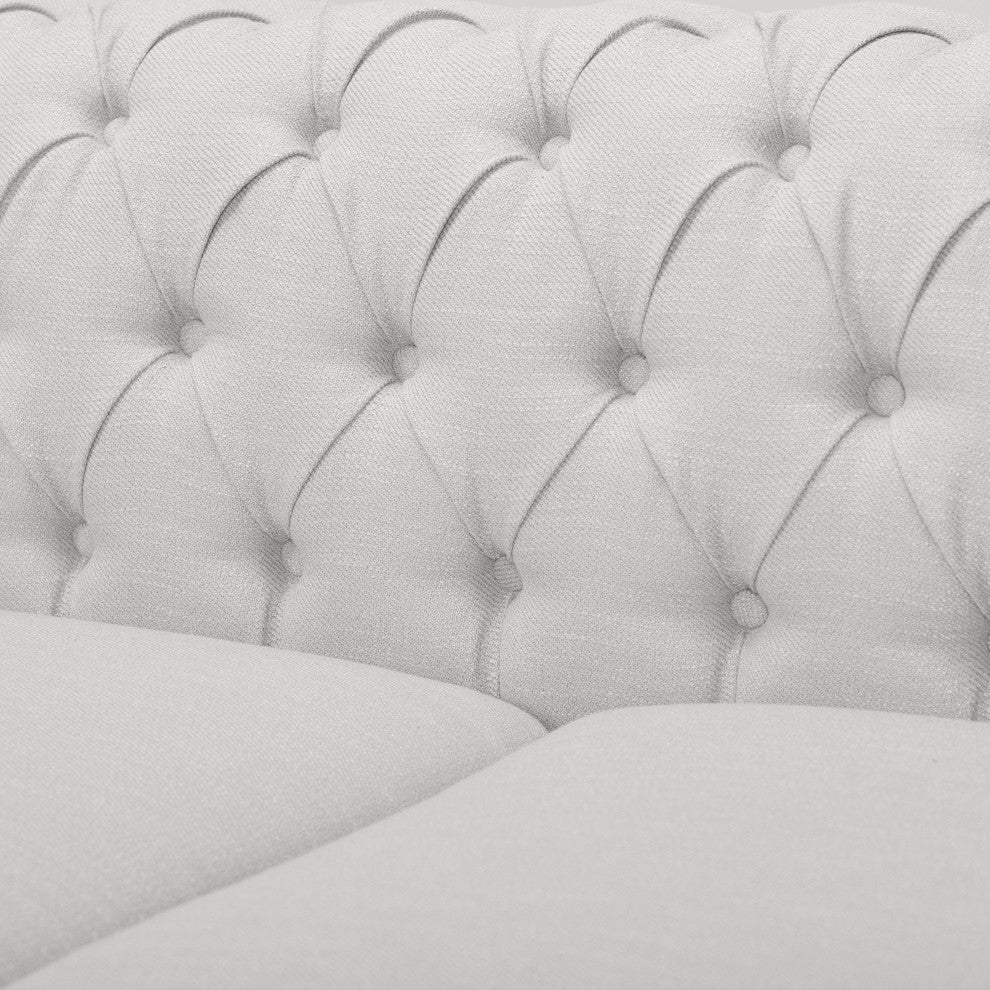 Spencer Tufted Chesterfield Fabric 3 Seater Sofa