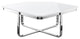 Keala Coffee Table, High Gloss Lacquer Finish Top, White/Chrome