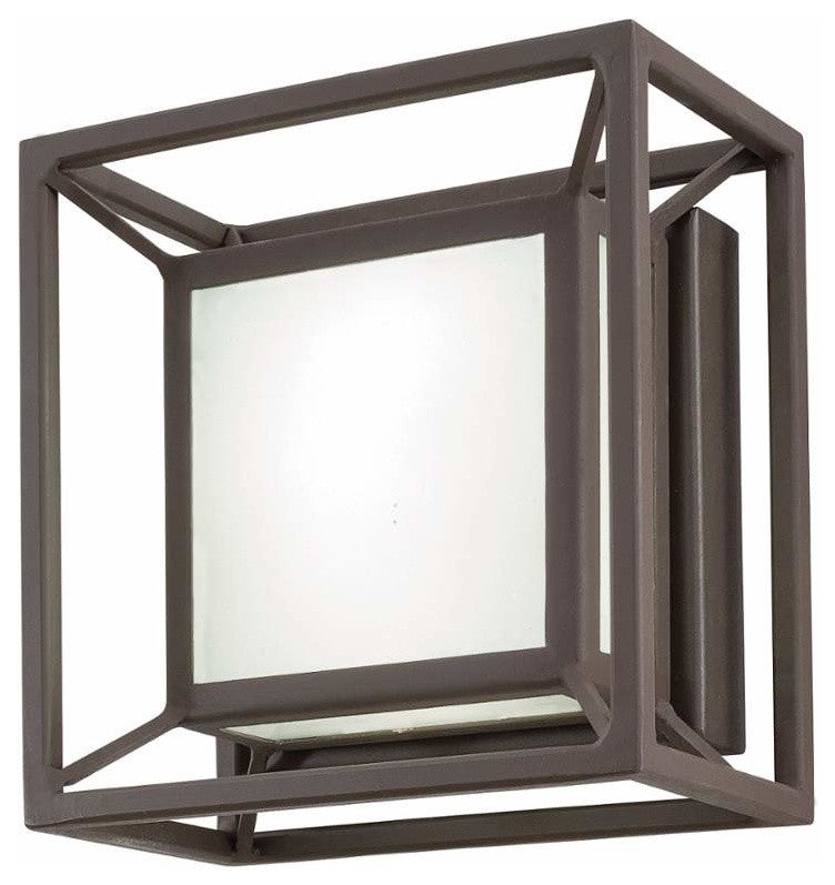 Outline LED Pocket Lantern, Sand Bronze With Clear Glass