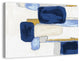 Watercolor Blue Abstract Squares 32x48 Canvas Wall Art