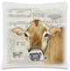 Country Life 18"x18" Cow Pillow, White