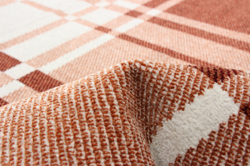 Aqua Roma Area Rug, Copper, 6'x9'