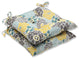 Full Bloom Wrought Iron Seat Cushion, Set of 2