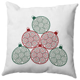 Fancy Ornament Stack Accent Pillow, Forest Green, 20"x20"