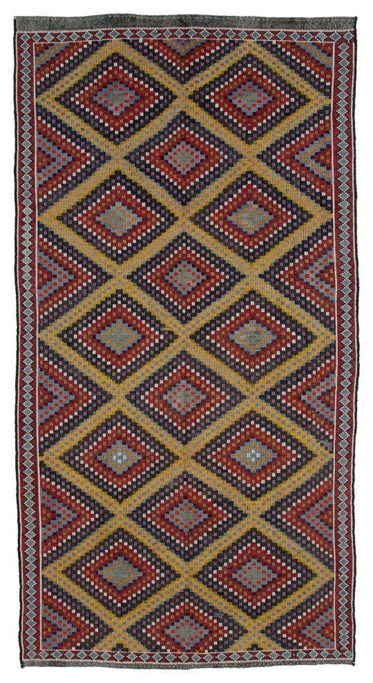 Rug N Carpet - Handmade Oriental 6' 1'' x 11' 7'' Tribal Wool Kilim Rug