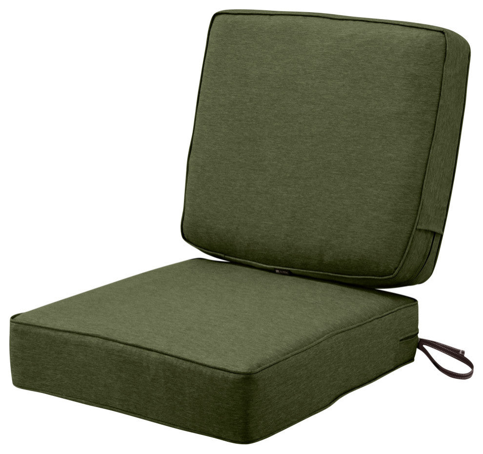 Montlake Fadesafe Water Resistant Patio Cushion Set, Heather Fern Green