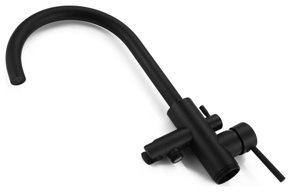 Freestanding Bathtub Faucet Filler, Polished Chrome, Floor Mount, Black