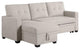Devion Furniture Polyester Fabric Reversible Sleeper Sectional Sofa-Beige