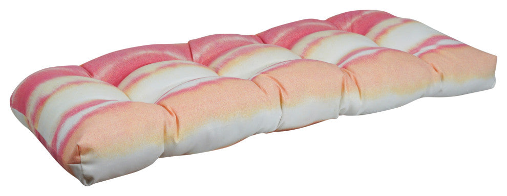 42"X19" U-Shaped Patterned Tufted Settee/Bench Cushion, Willsboro Sunrise