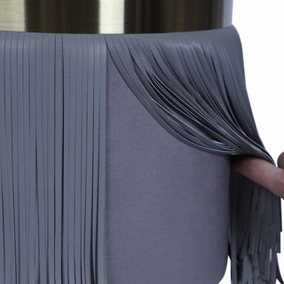 TOV Furniture Ajani Upholstered Ottoman in Grey